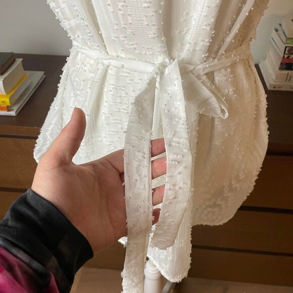 Anthropologie VACAY XL Tie Wrap Top White - Picture 2 of 6